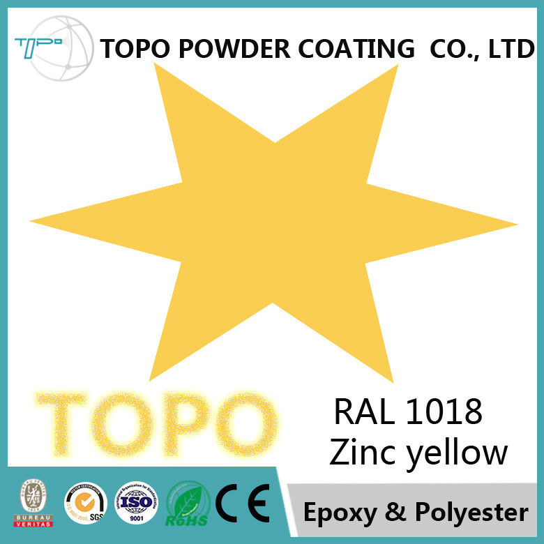 Energy Saving Epoxy Polyester Powder Coating For Household / Furniture RAL 1018 Color